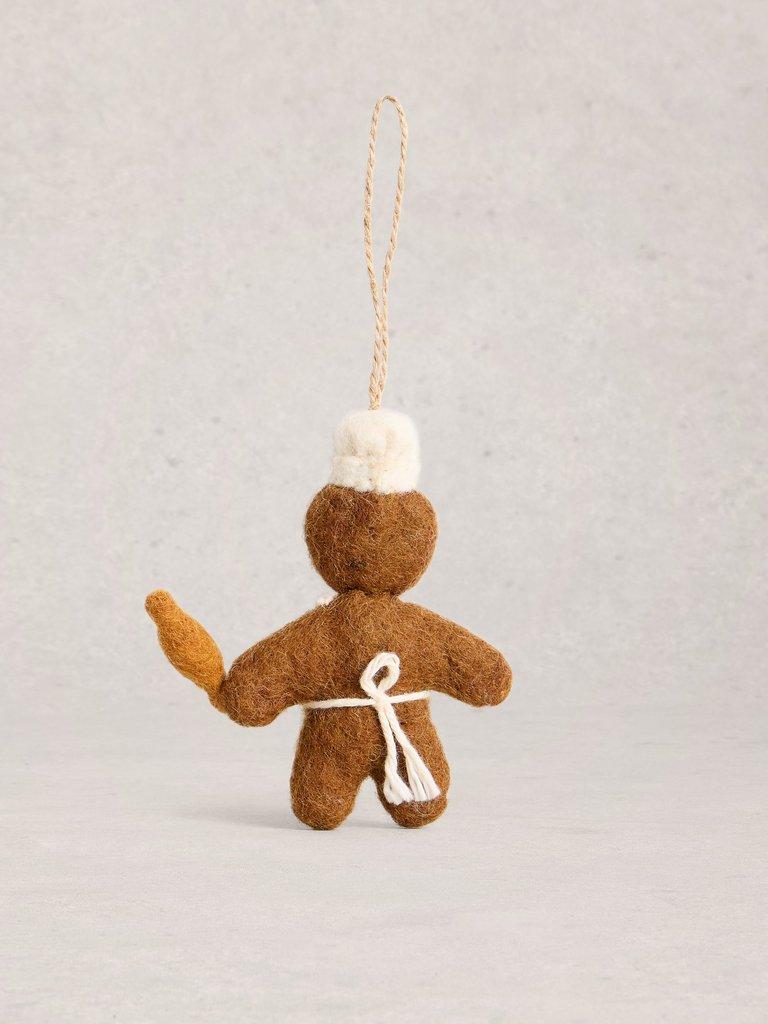 Gingerbread Hanging Dec in BROWN MLT - FLAT BACK