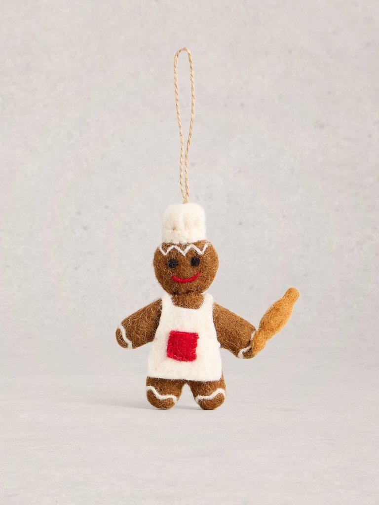 Gingerbread Hanging Dec in BROWN MLT - FLAT FRONT