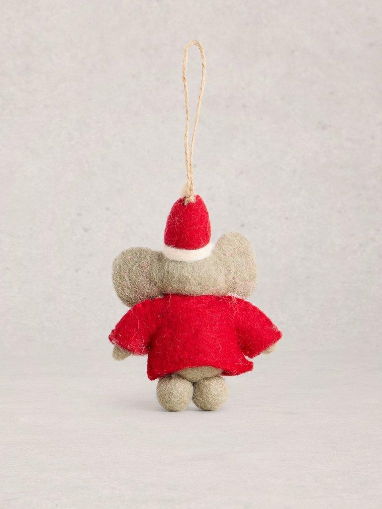 Xmas Elephant Hanging Dec in RED MLT - FLAT BACK