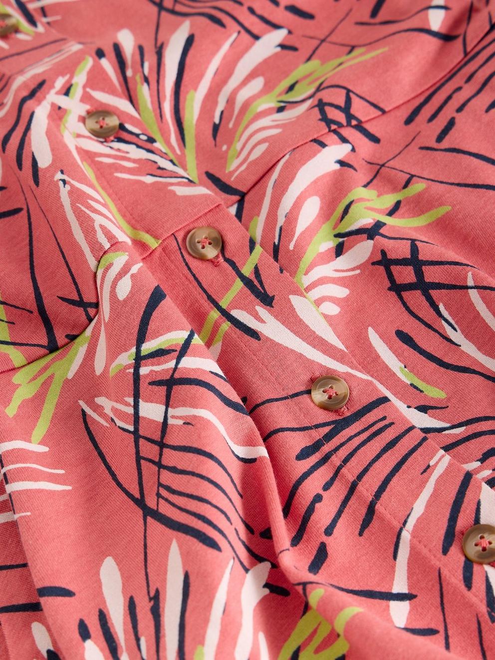 Ria Jersey Shirt Knee Length Dress in PINK PR - FLAT DETAIL