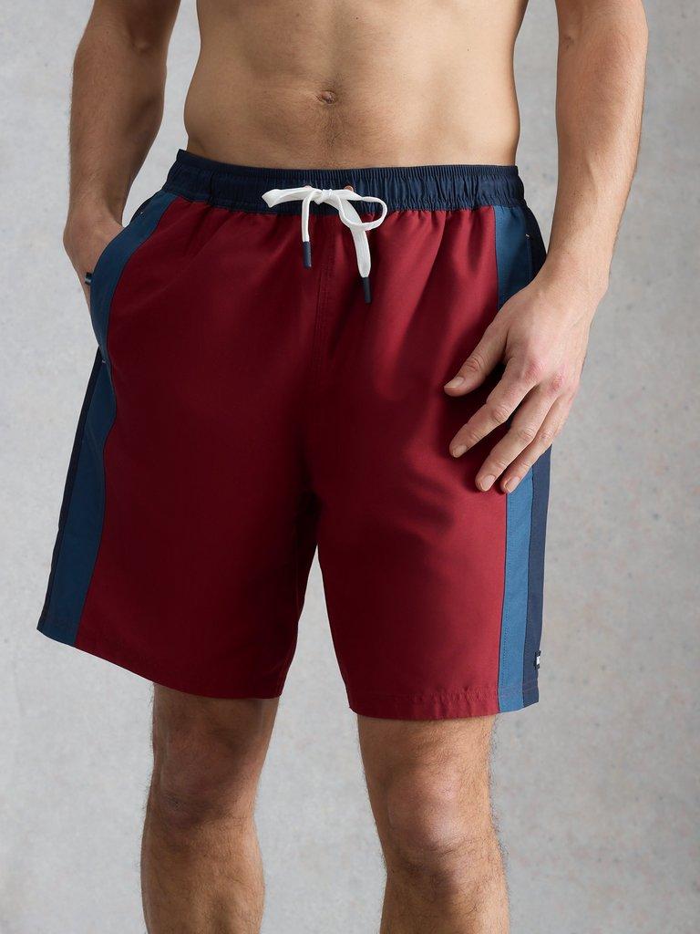 Ventnor Colourblock Swimshort in RED MLT - LIFESTYLE