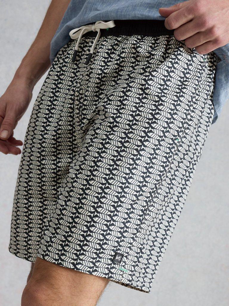 Ventnor Geo Fish Swimshort in NAVY PR - LIFESTYLE