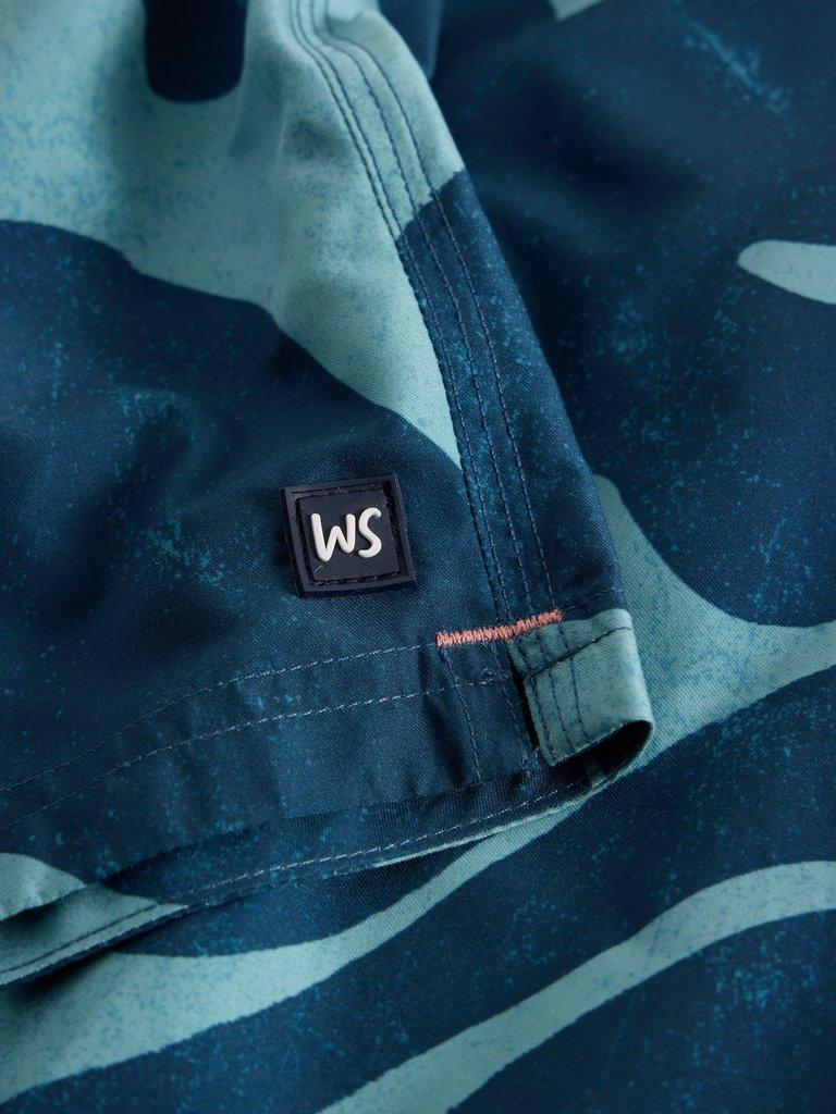 Ventnor Abstract Swimshort in BLUE PR - FLAT DETAIL