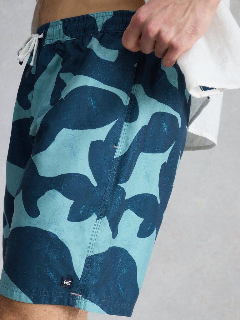 Ventnor Abstract Swimshort in BLUE PR - MODEL DETAIL