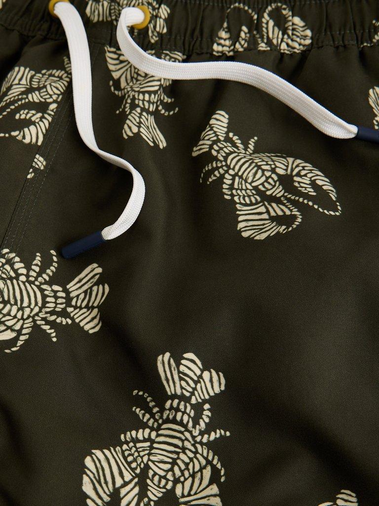 Ventnor Shrimp Swimshort in GREEN PR - FLAT DETAIL