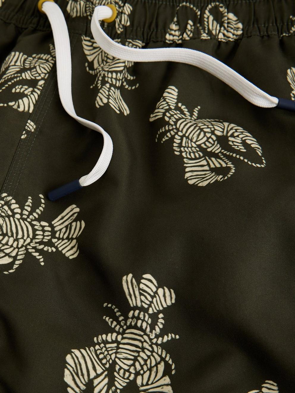 Ventnor Shrimp Swimshort in GREEN PR - FLAT DETAIL