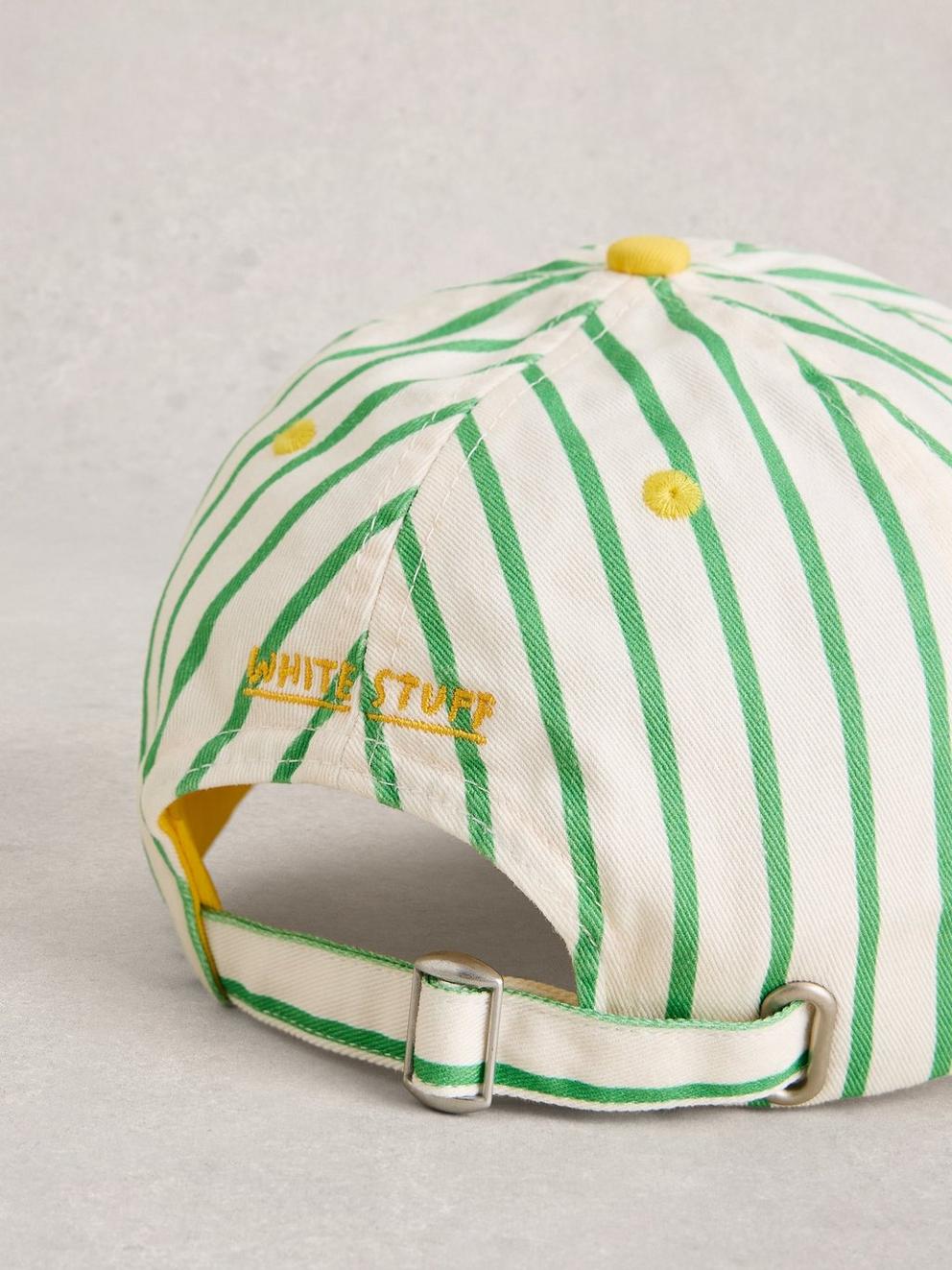 Embroidered Baseball Cap in IVORY MLT - FLAT DETAIL