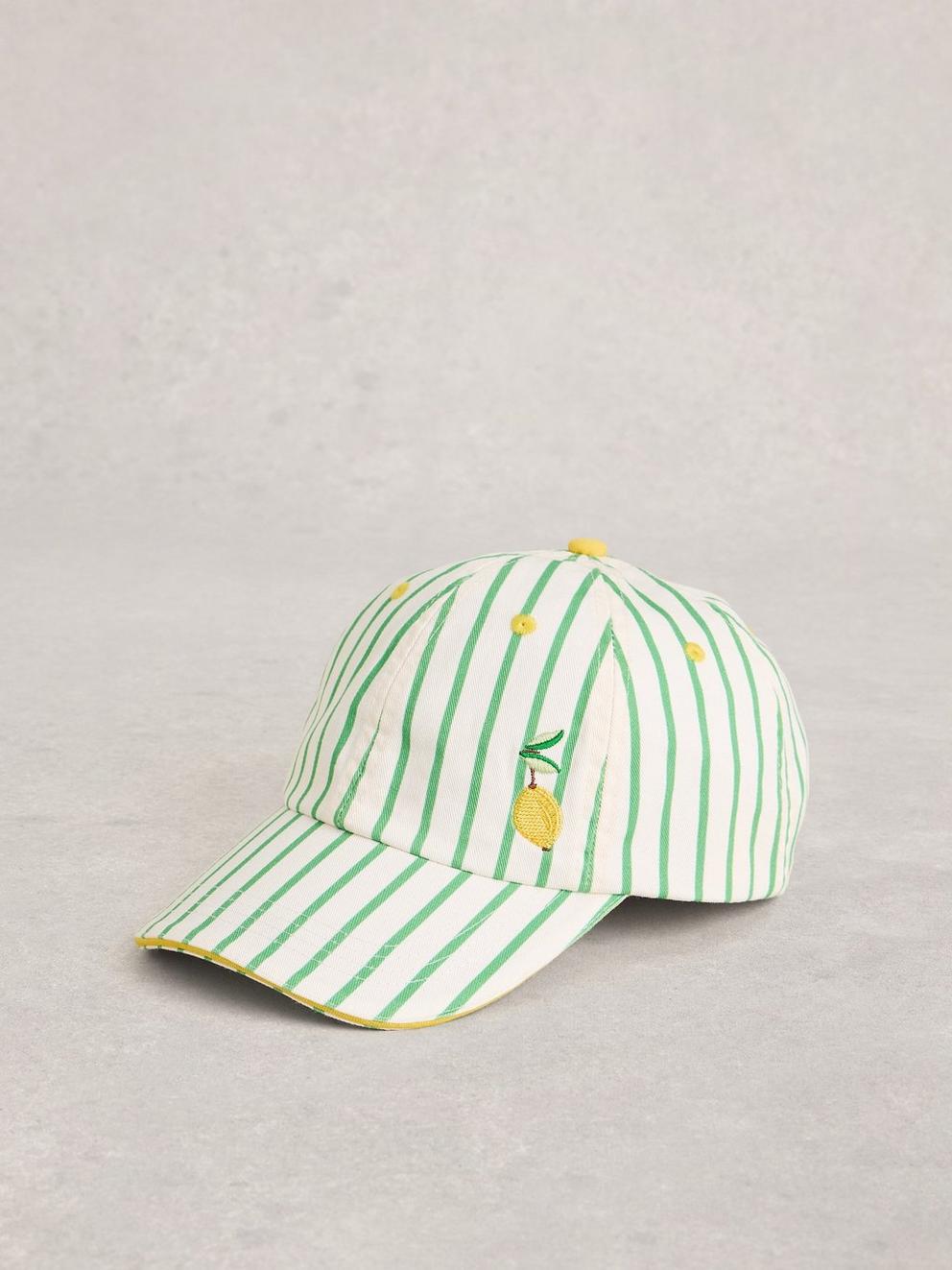 Embroidered Baseball Cap in IVORY MLT - FLAT FRONT
