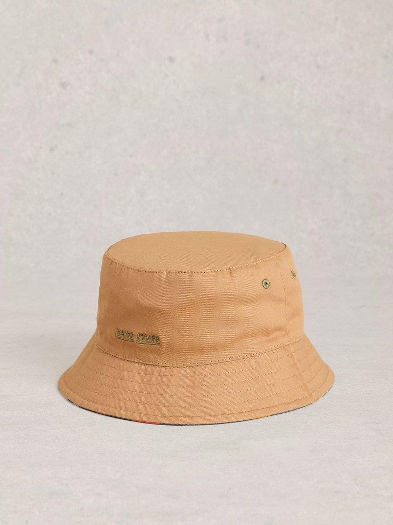Reversible Print Bucket Hat in GREEN MLT - FLAT BACK