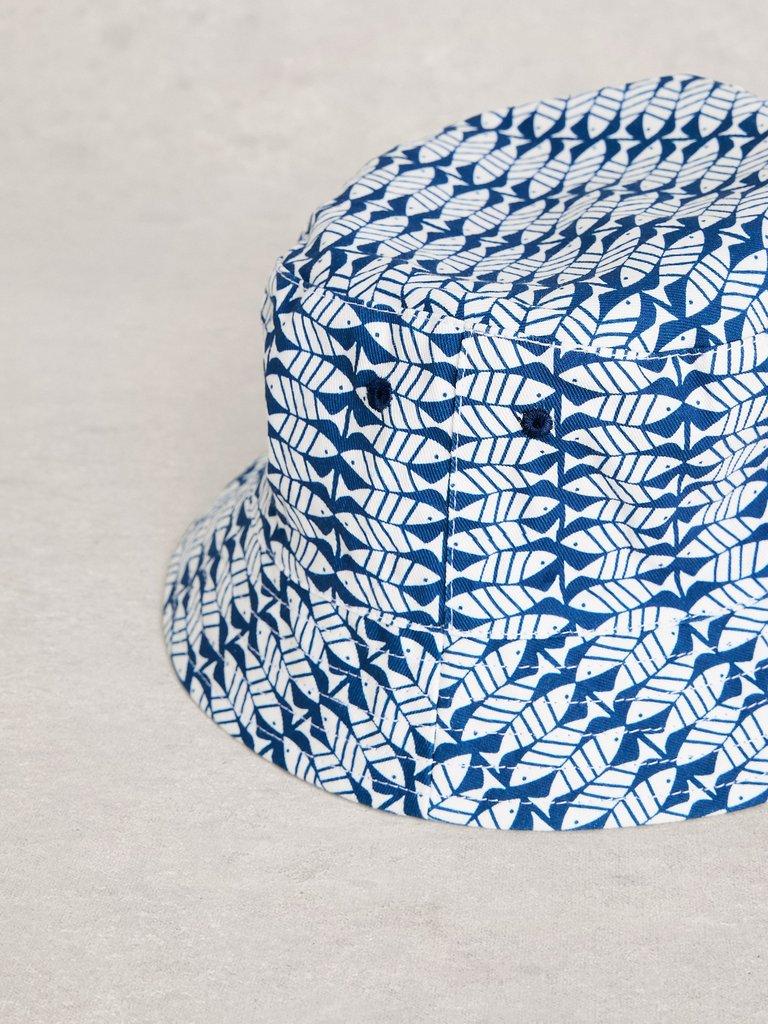Reversible Print Bucket Hat in NAVY MULTI - FLAT DETAIL
