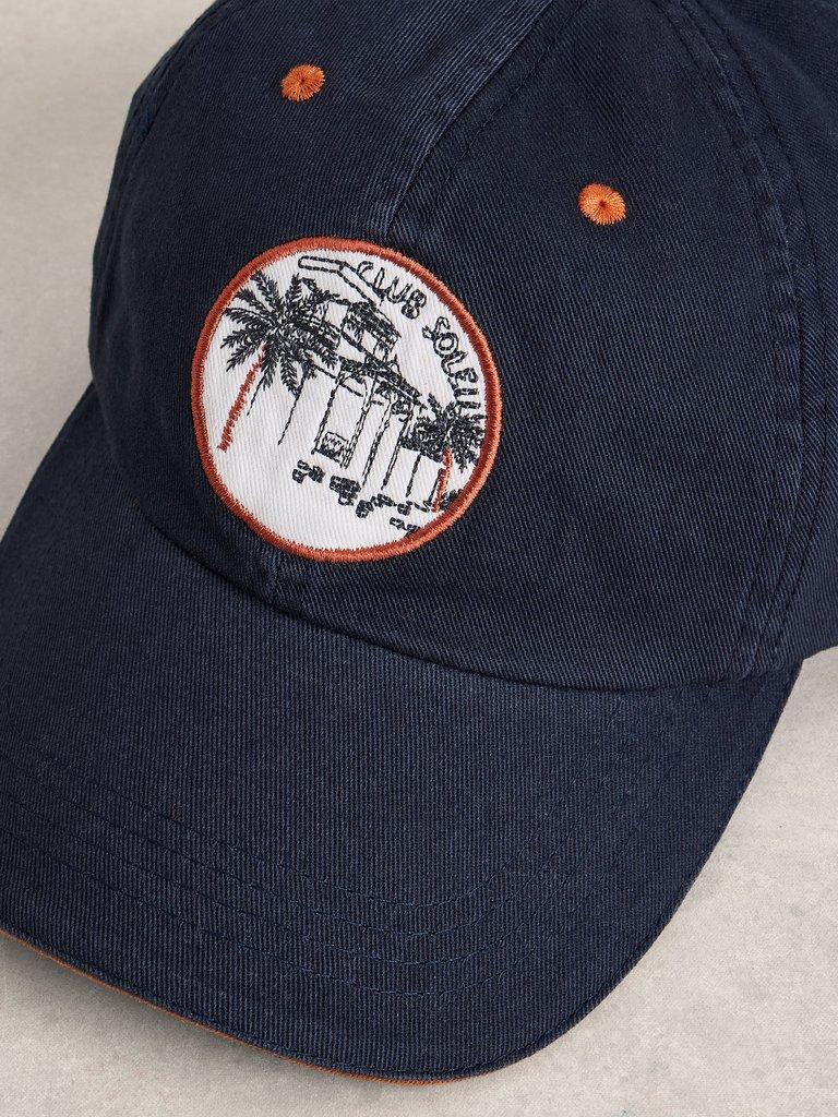 Patch Baseball Cap in INDIGO BLE - FLAT DETAIL