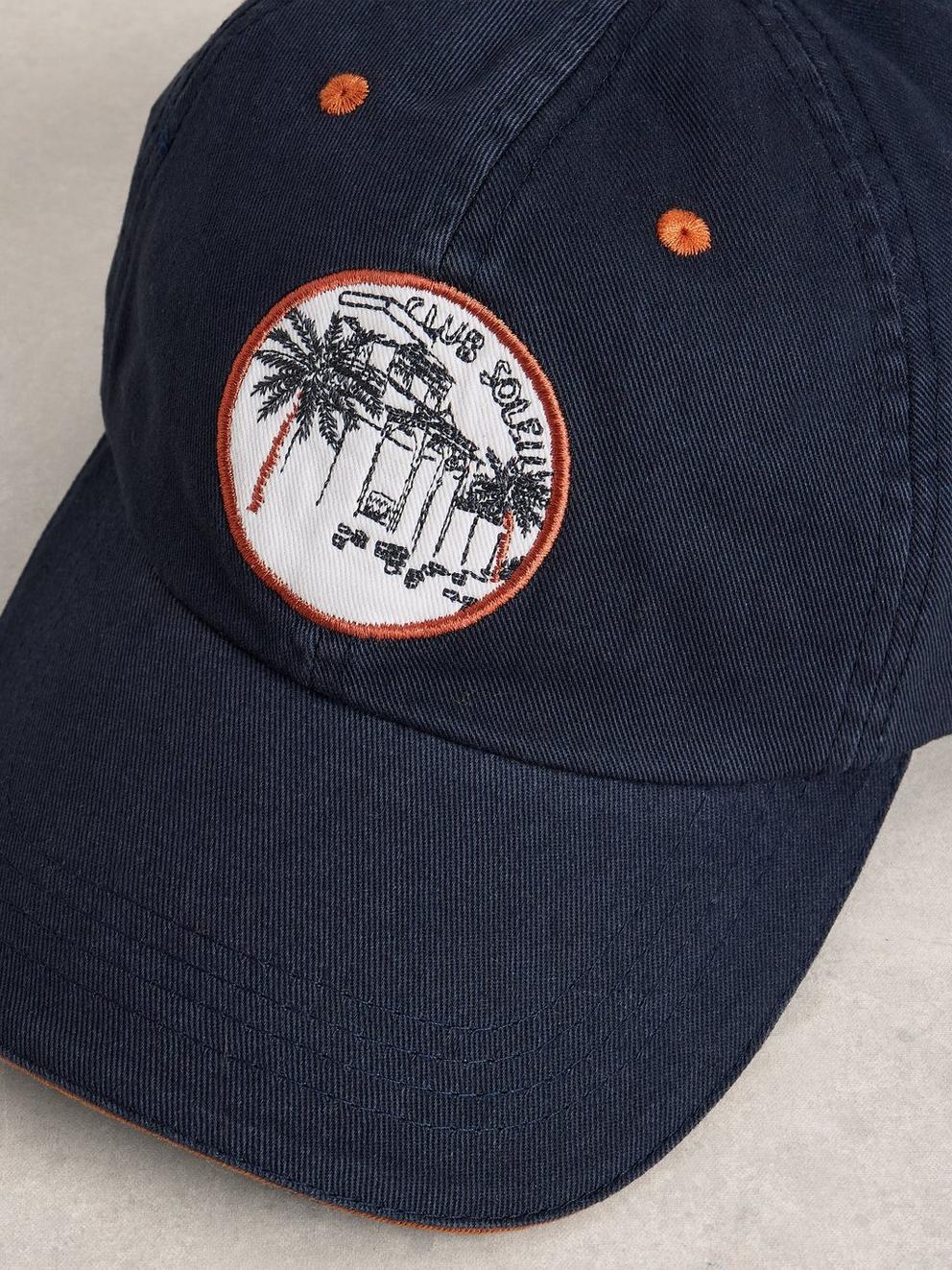 Patch Baseball Cap in INDIGO BLE - FLAT DETAIL