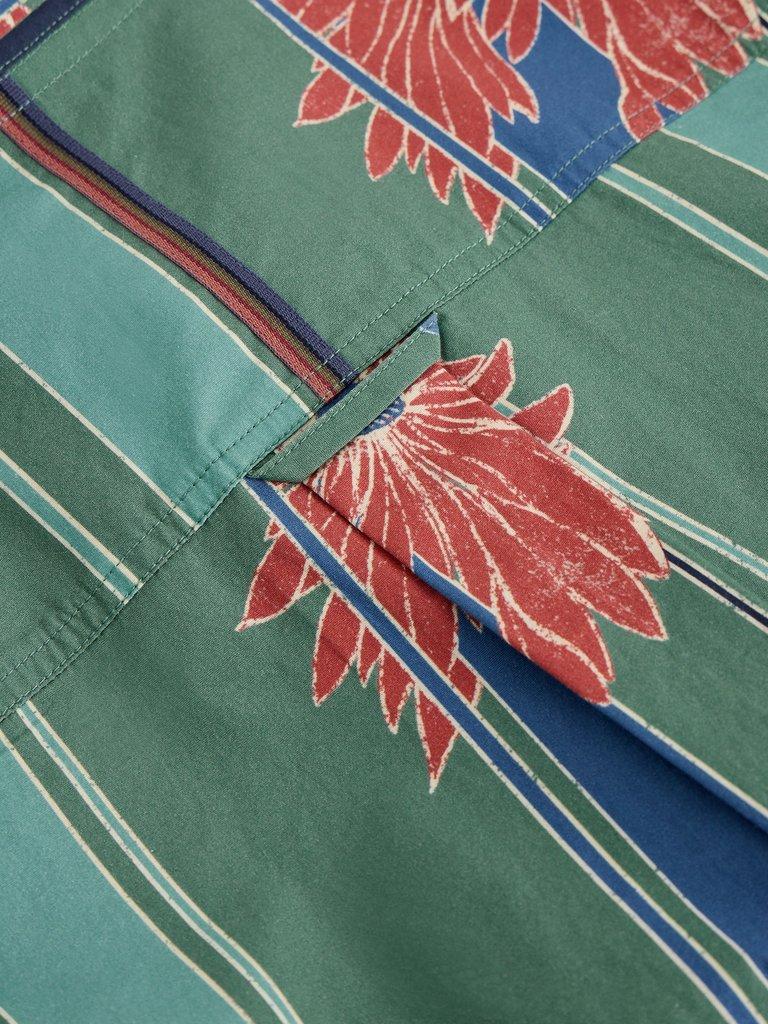 Finsbury SS Stripe Print Shirt in GREEN PR - FLAT DETAIL