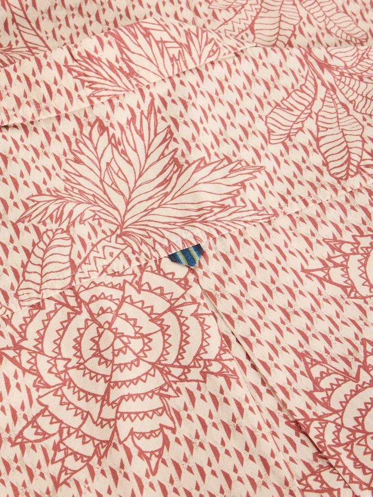 Hayle SS Palm Geo Print Shirt in PINK PR - FLAT DETAIL