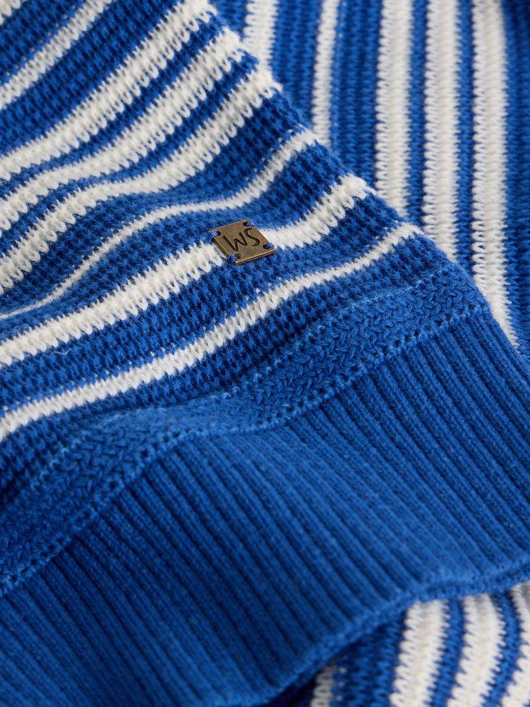 Attadale Crew Neck Thin Stripe in BLUE MLT - FLAT DETAIL