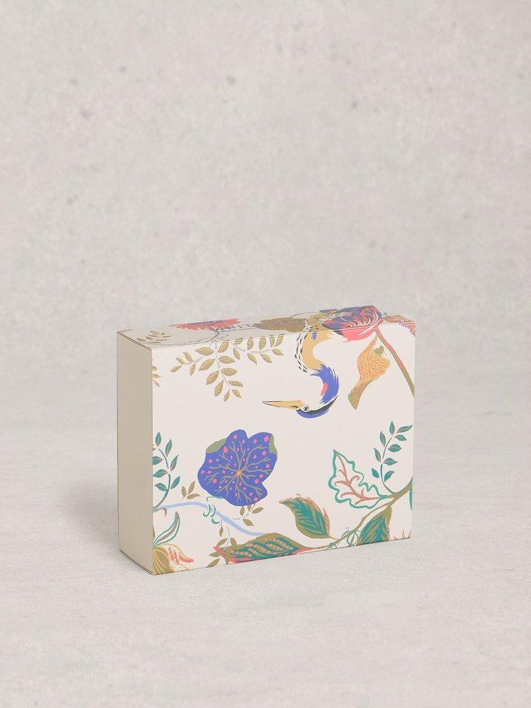 4PK Floral Print Stripe Sock in PINK MLT - FLAT BACK