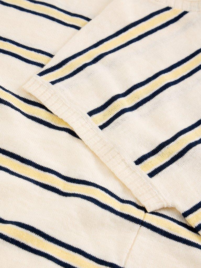 NOVA STRIPE TEE in WHITE MLT - FLAT DETAIL
