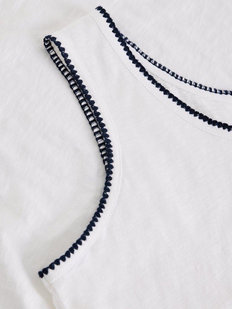 BIANCA VEST in BRIL WHITE - FLAT DETAIL