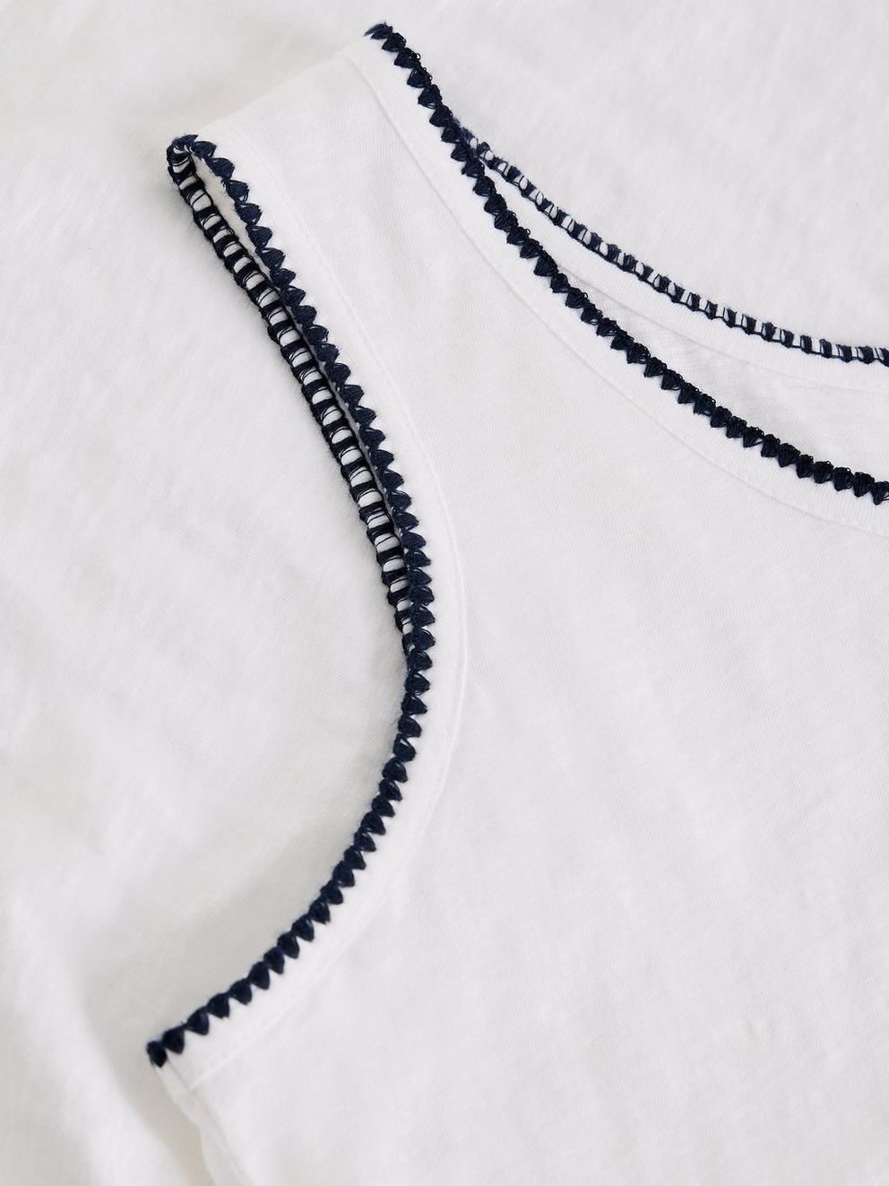 BIANCA VEST in BRIL WHITE - FLAT DETAIL