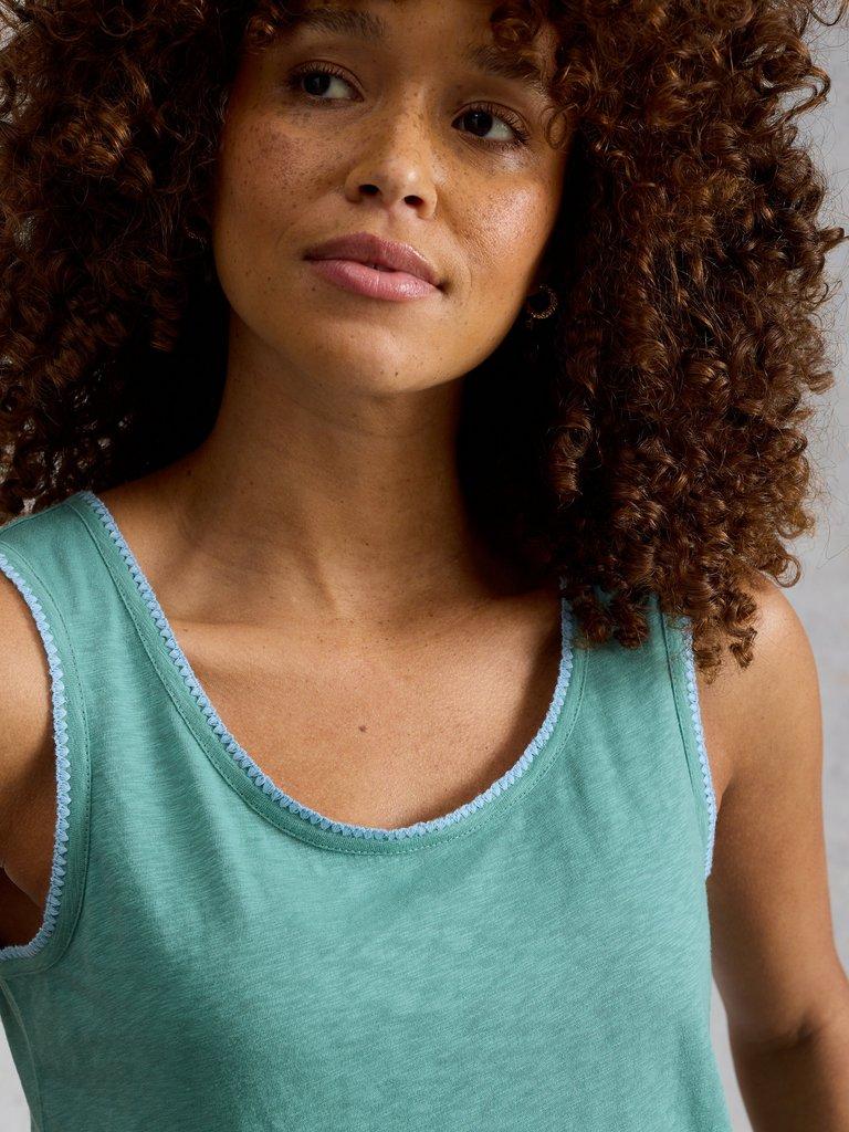 BIANCA VEST in MID BLUE - LIFESTYLE