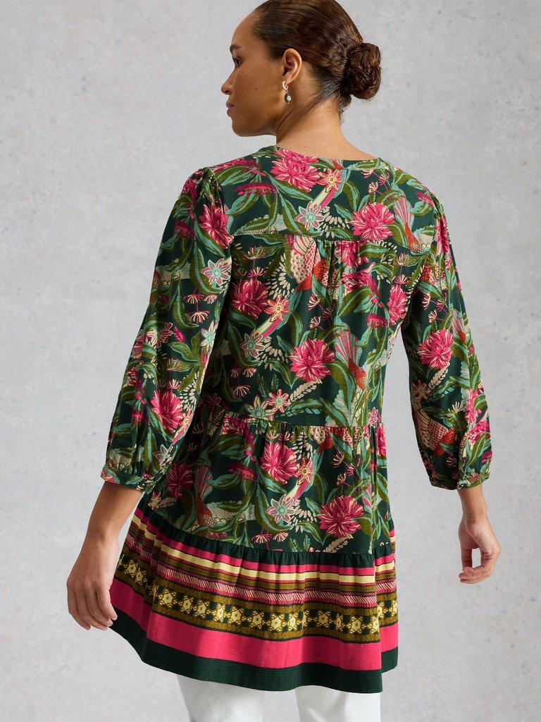 MARTA TUNIC in GREEN PR - MODEL BACK