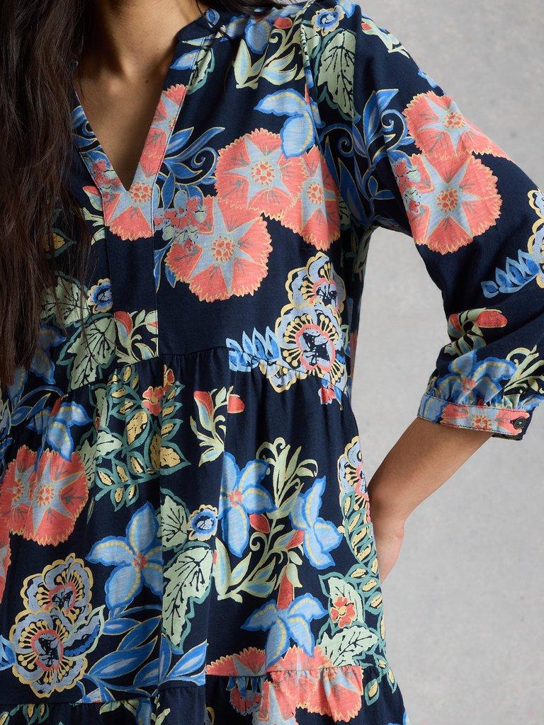 MARTA TUNIC in NAVY PR - MODEL DETAIL