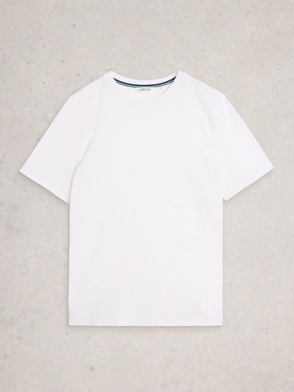 Skipton Smart Tee in BRIL WHITE - FLAT FRONT