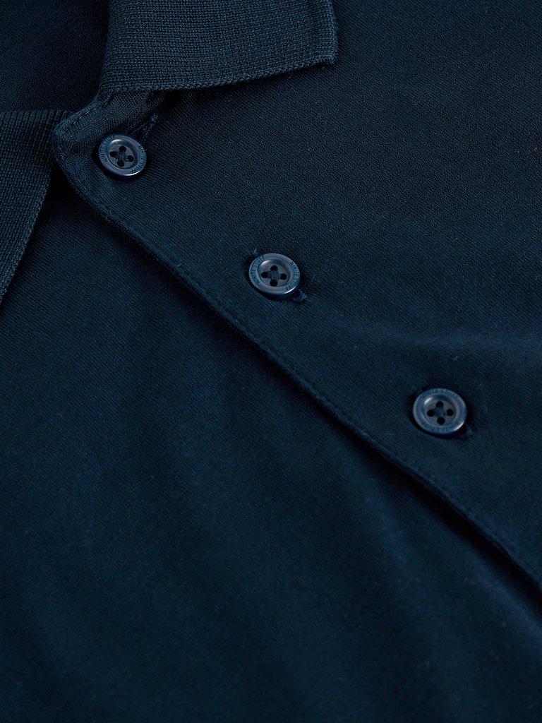 Skipton Smart Polo in DARK NAVY - FLAT DETAIL