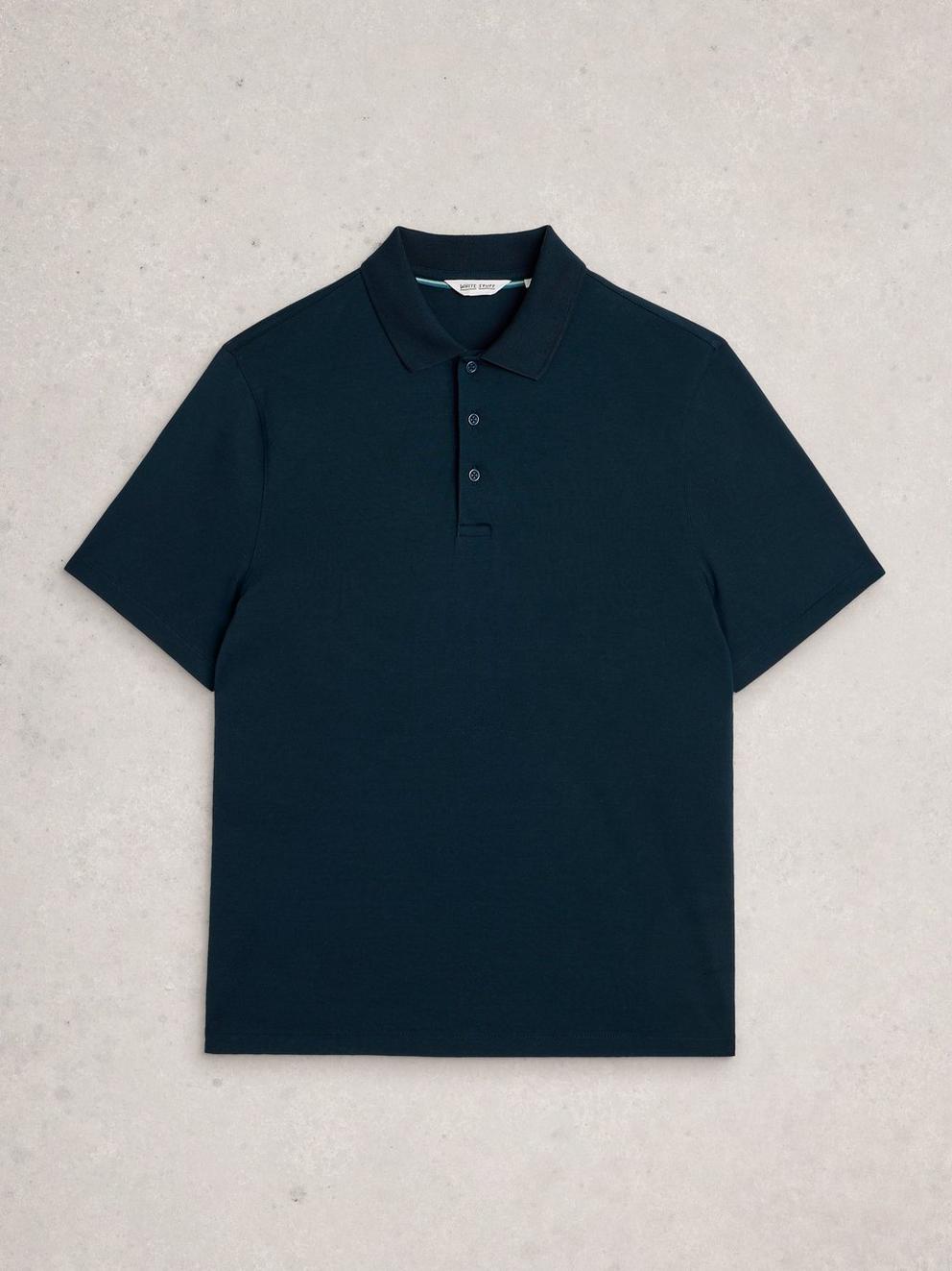 Skipton Smart Polo in DARK NAVY - FLAT FRONT