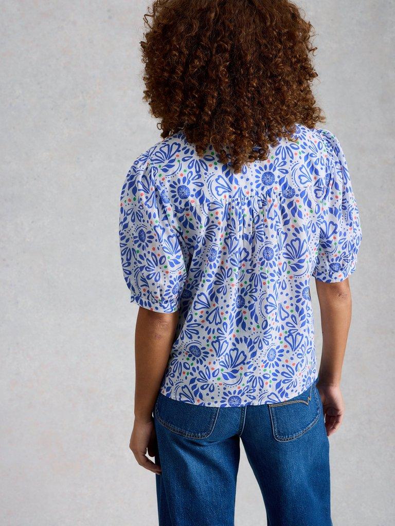 Lana Organic Cotton Top in IVORY PR - MODEL BACK
