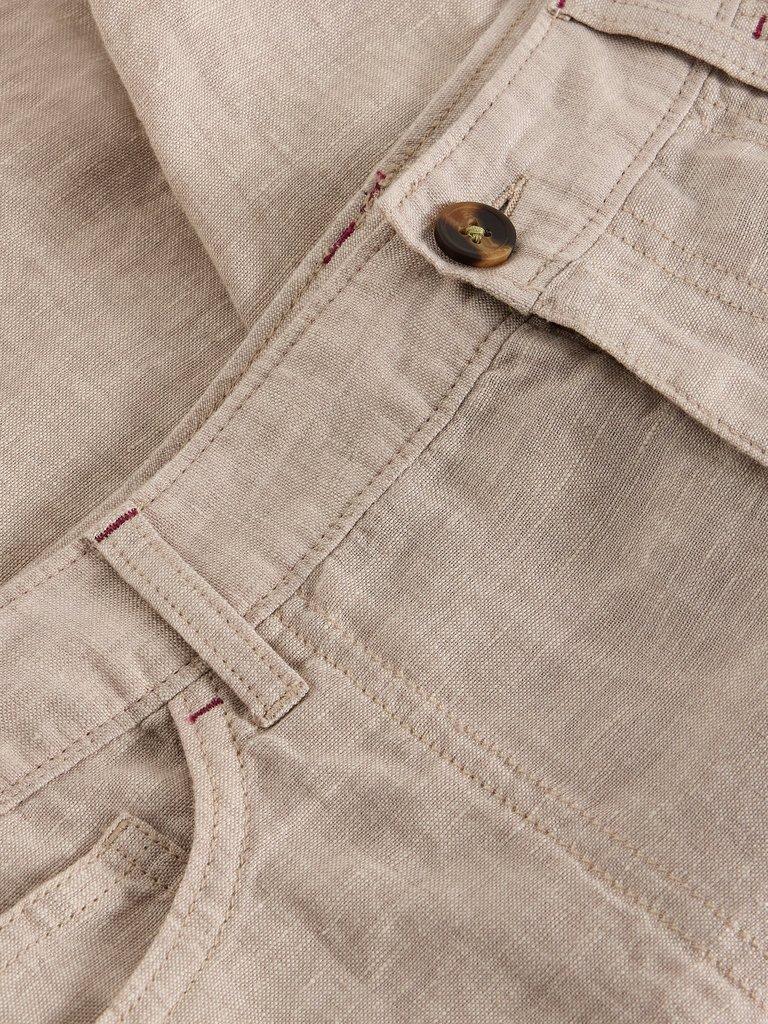 Tia Linen Short in LGT NAT - FLAT DETAIL