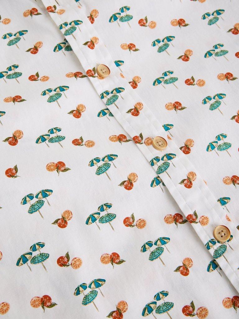 Salcombe LS Beach Print Shirt in IVORY PR - FLAT DETAIL