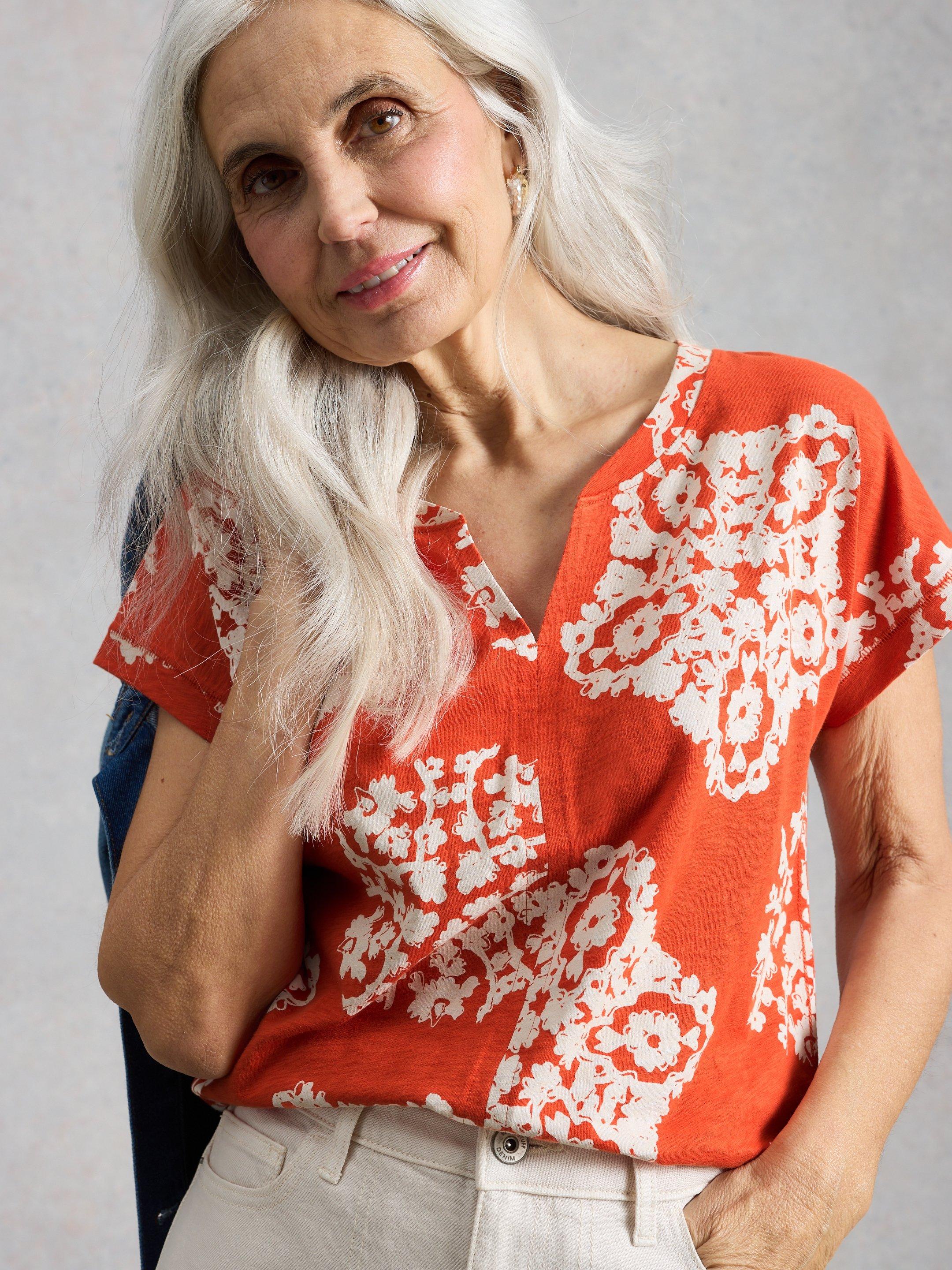 Shop Nelly Notch Neck Tee