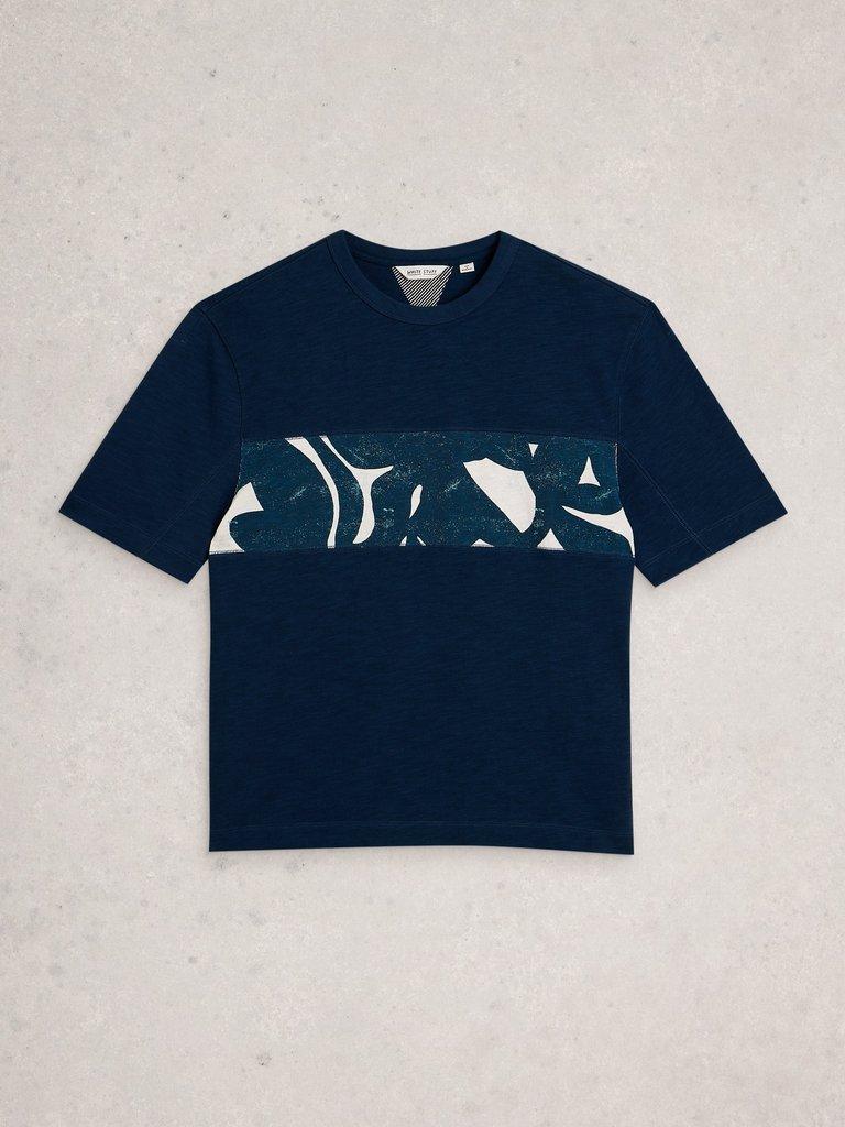 Harrington Abstract Stripe Tee in NAVY MULTI - FLAT FRONT