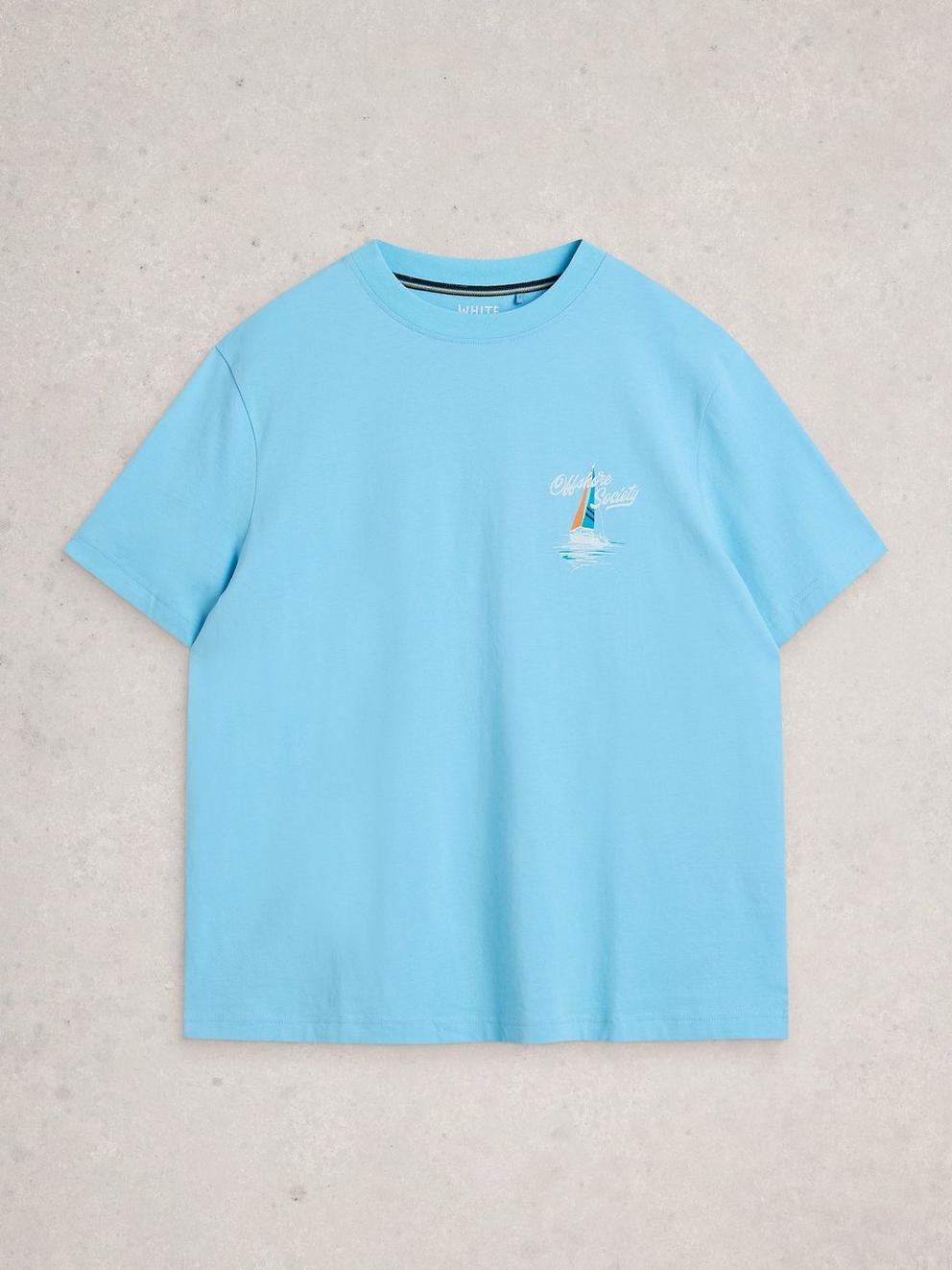 Horsham Sailing Graphic Tee in BLUE PR - FLAT FRONT
