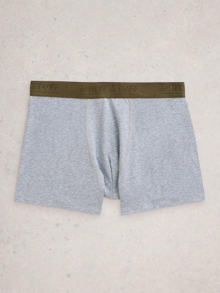Hove 2 Pack Boxers Print Plain in GREEN PR - FLAT DETAIL