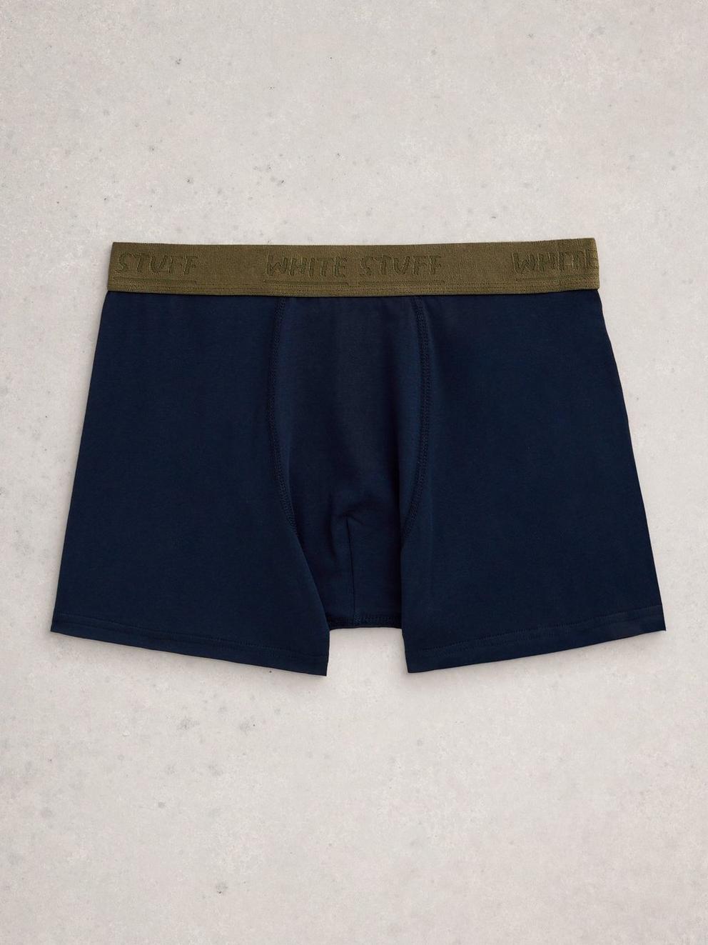 Hove 2 Pack Boxers Print Plain in RED PR - FLAT DETAIL