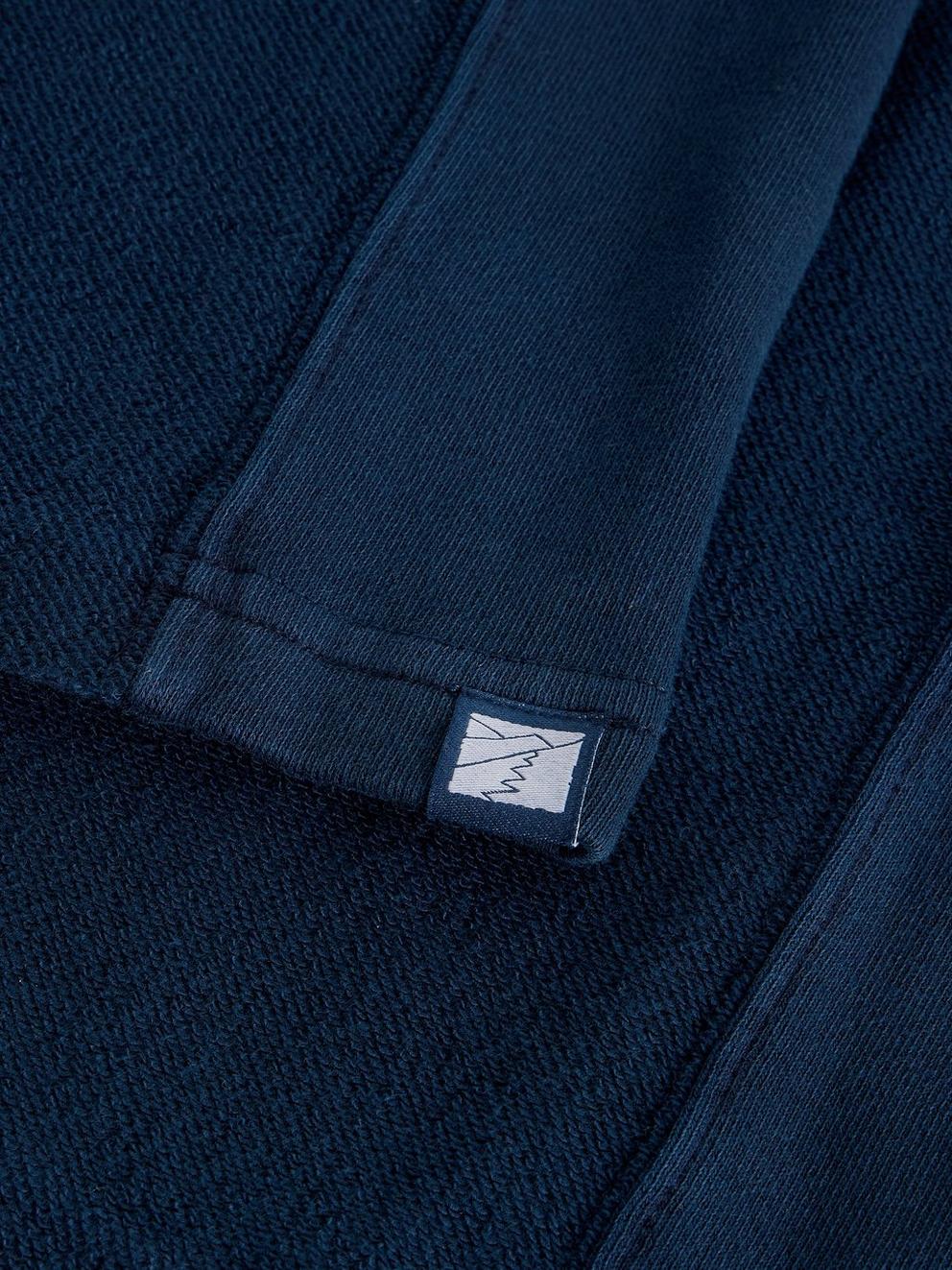Sidmouth Sweat Short in DARK NAVY - FLAT DETAIL