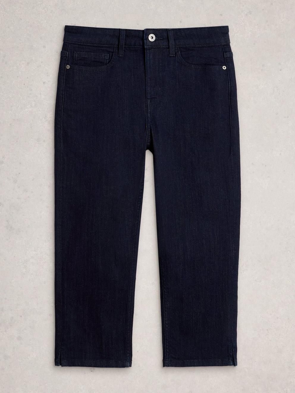 Blake Capri Jeans in DK DENIM - FLAT FRONT