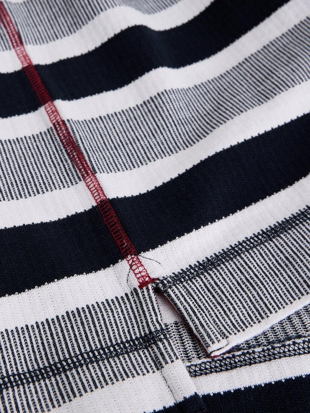 Stripe Rugby in IVORY MLT - FLAT DETAIL