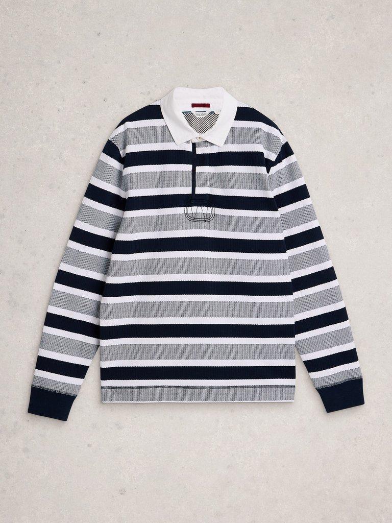 Stripe Rugby in IVORY MLT - FLAT FRONT