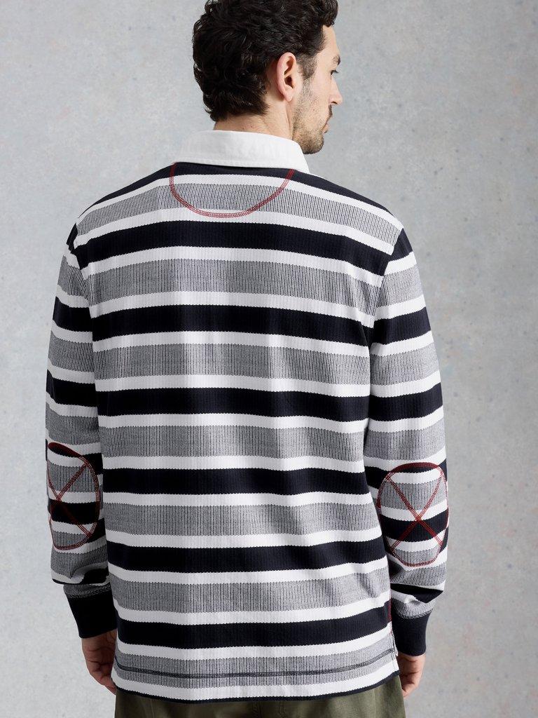 Stripe Rugby in IVORY MLT - MODEL BACK