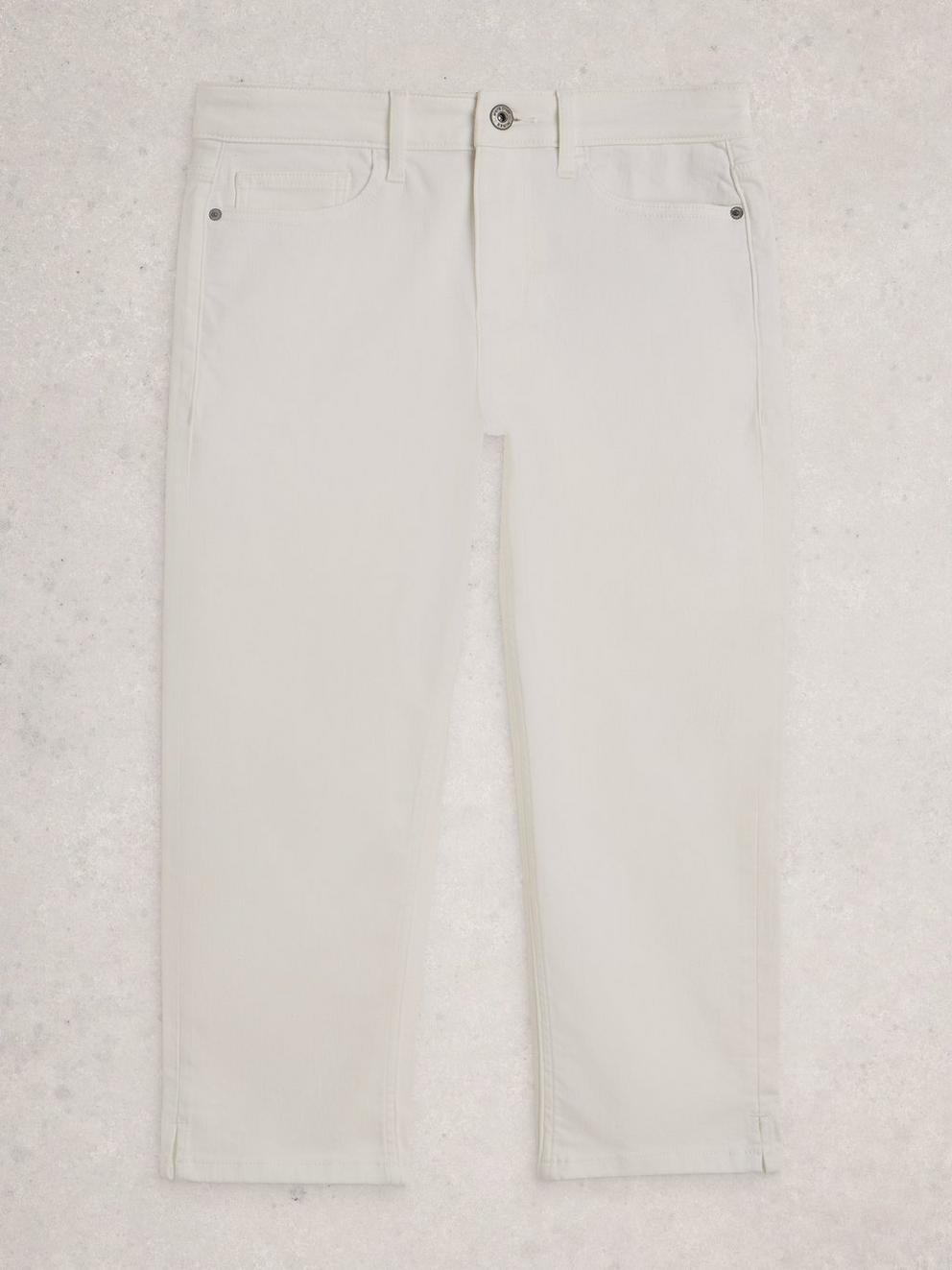 Blake Capri Jean in BRIL WHITE - FLAT FRONT