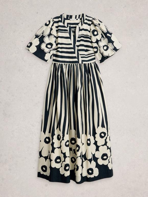 Amy Stripe Dress in NAVY MULTI | White Stuff