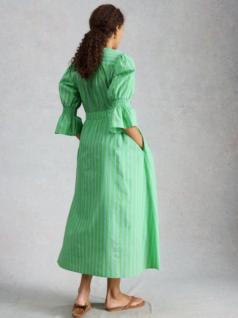 sir green stripe dress Olivia Green Button Up Maxi Dress main image 0