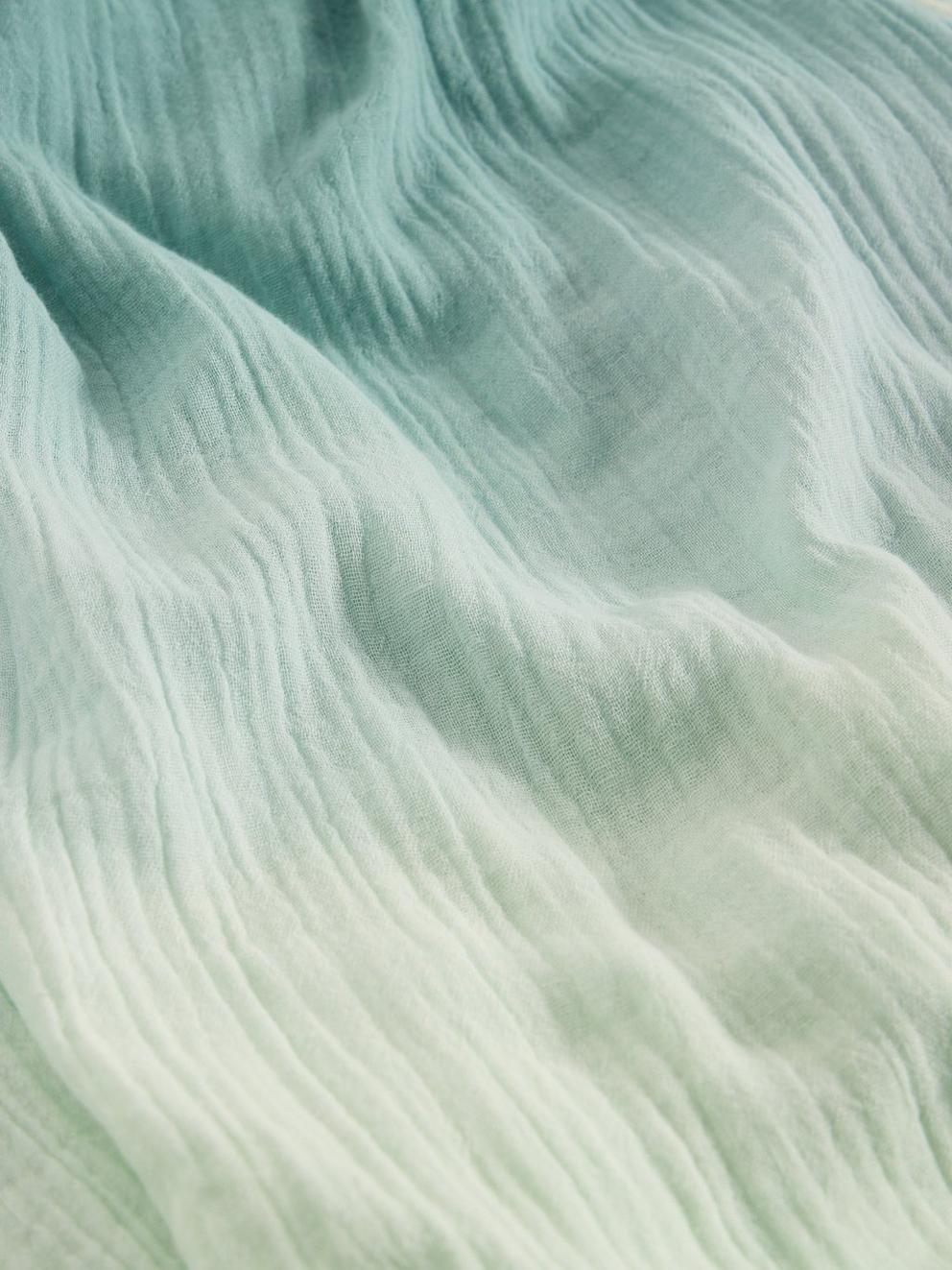 Jessie Plain Scarf in BLUE MLT - FLAT DETAIL