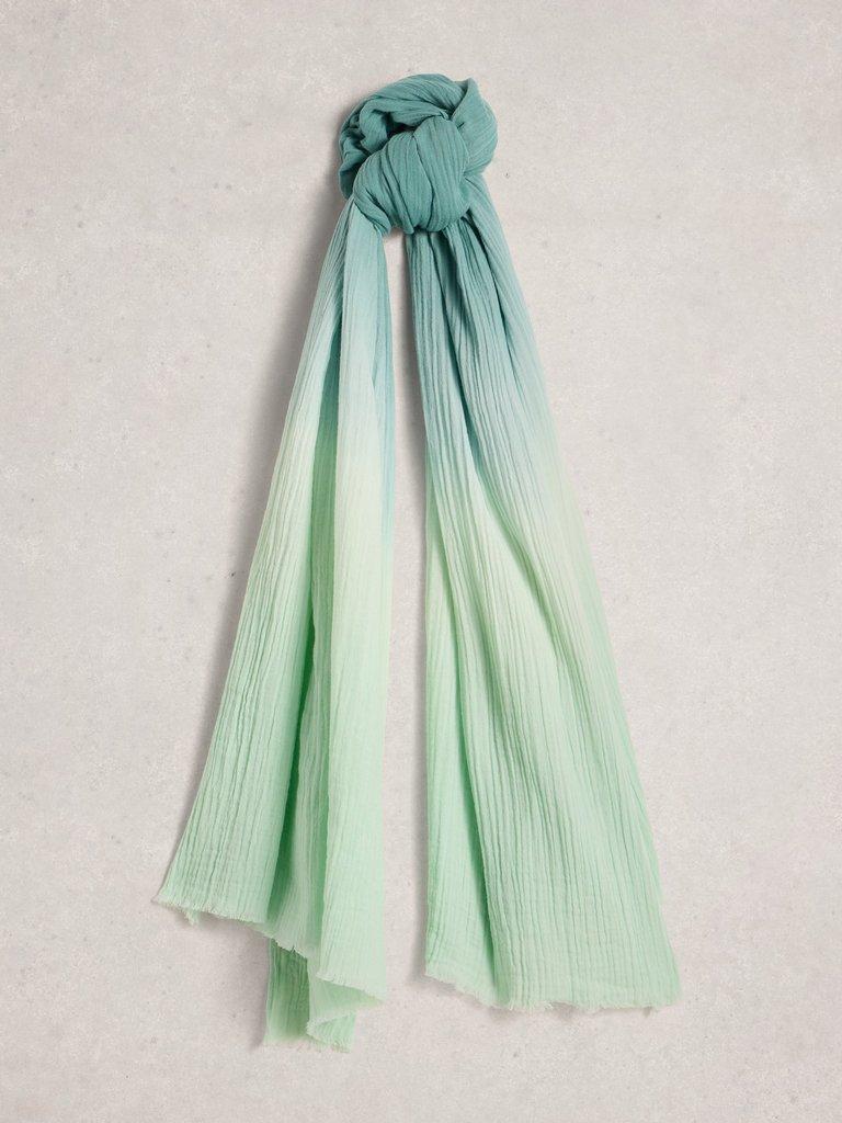 Jessie Plain Scarf in BLUE MLT - FLAT FRONT