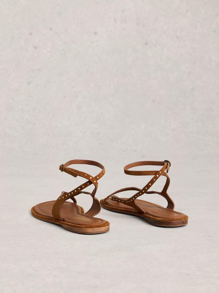 Barely There Sandal in MID TAN - FLAT BACK