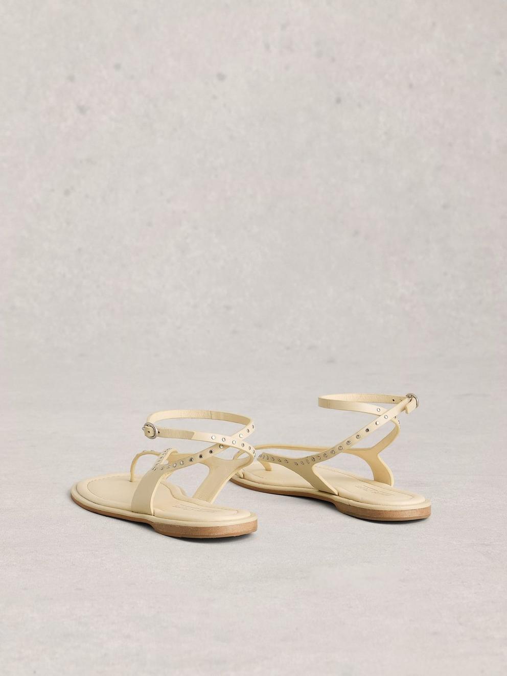 Barely There Sandal in PALE IVORY - FLAT BACK
