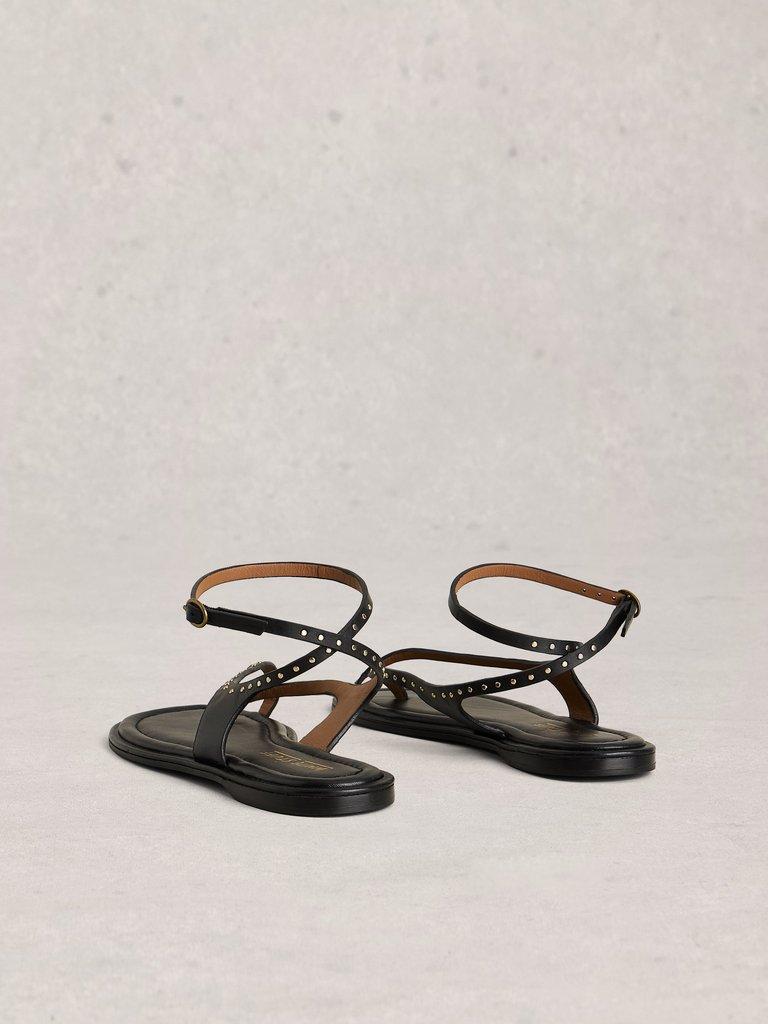 Barely There Sandal in PURE BLK - FLAT BACK